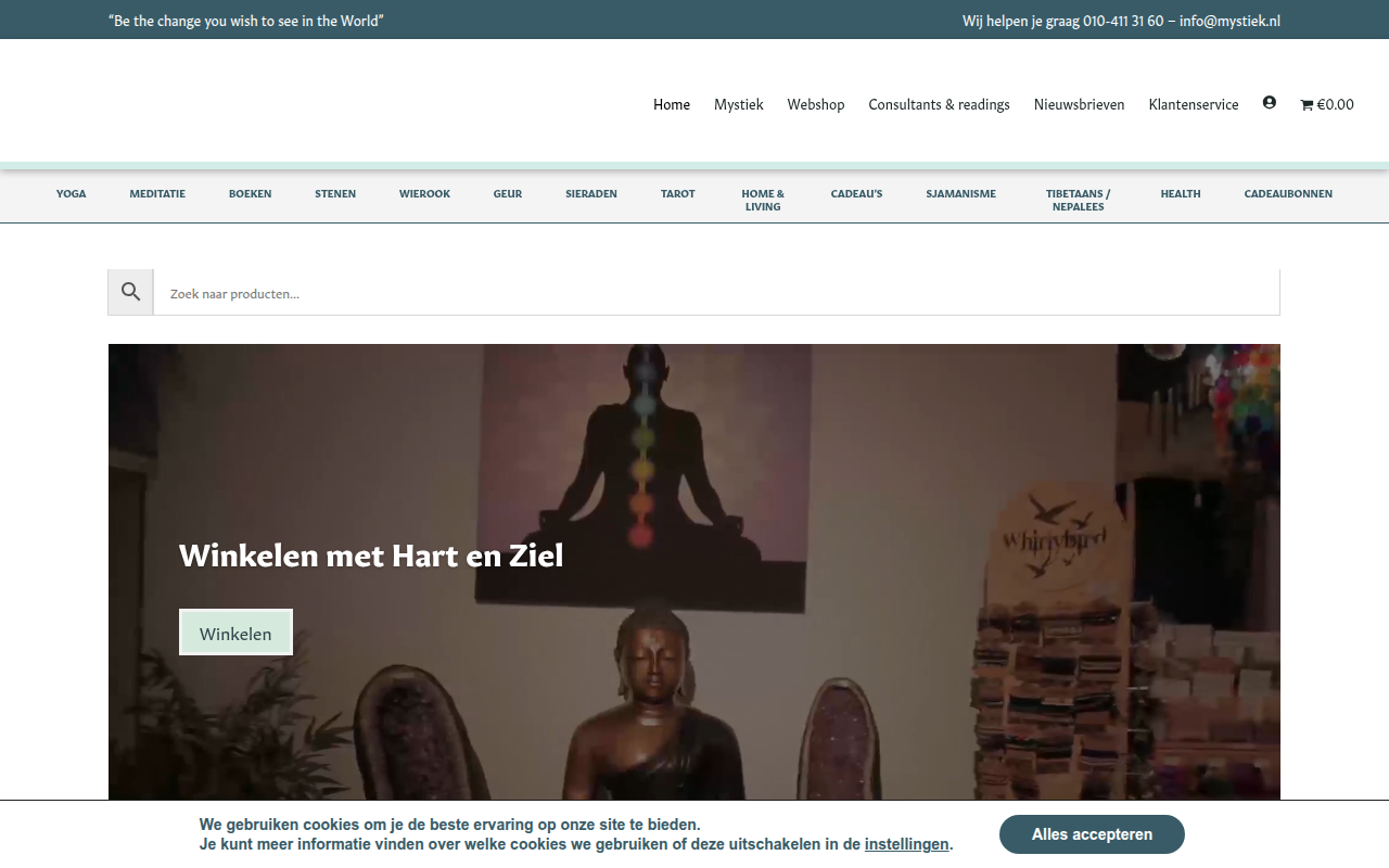 Screenshot van mystiek.nl