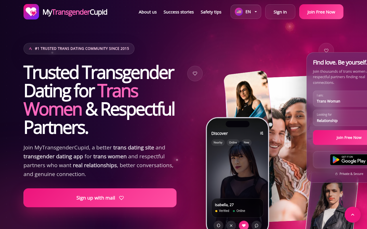 Screenshot van mytransgendercupid.com