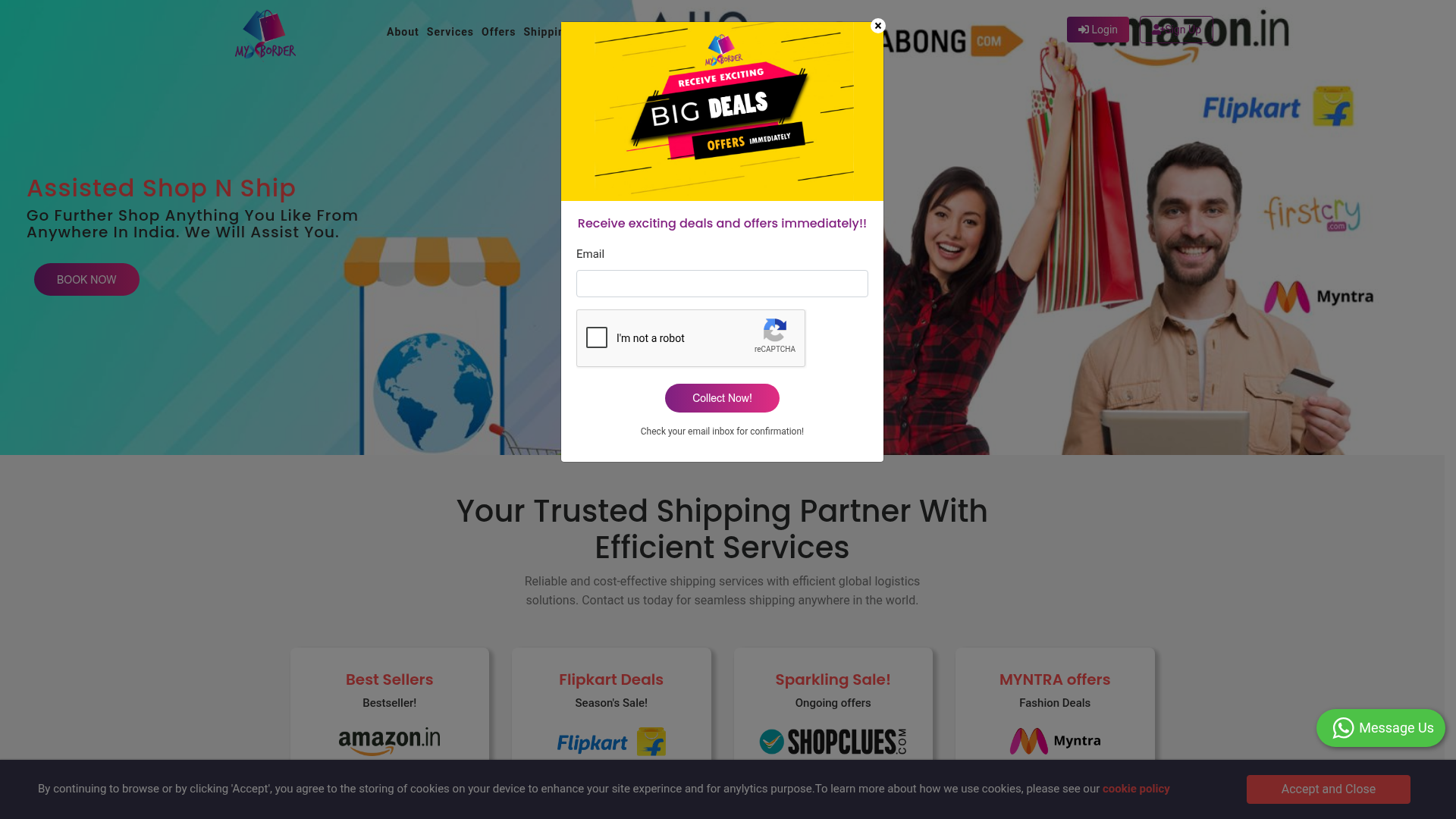 Screenshot van myxborder.com