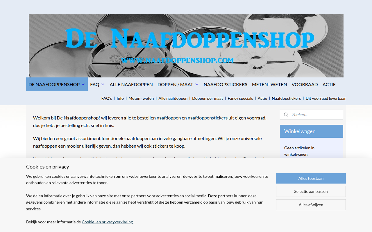 Screenshot van naafdoppenshop.com