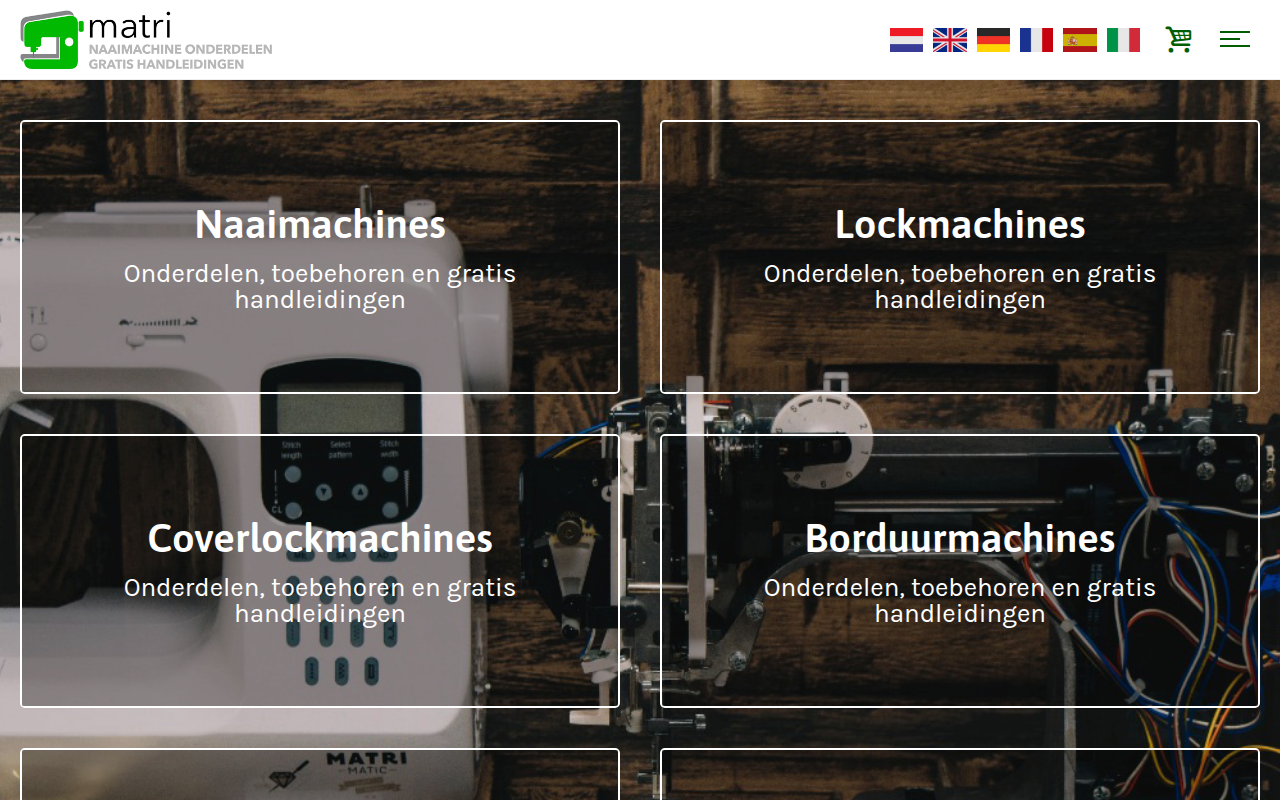 Screenshot van naaimachine-onderdelen.eu