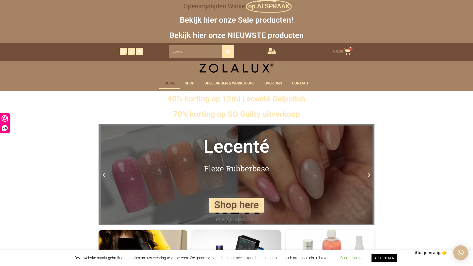 Screenshot van nagelbenodigdheden.nl