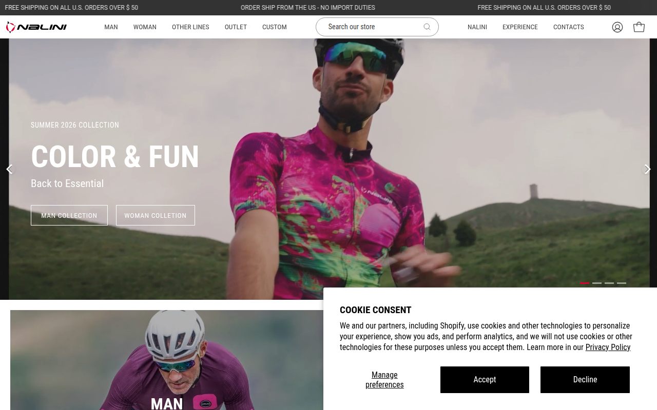 Screenshot van nalini.cc