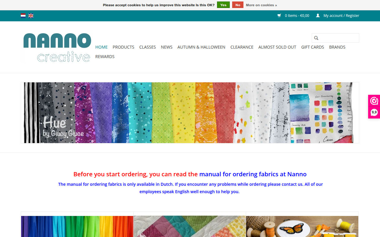 Screenshot van nannocreative.com