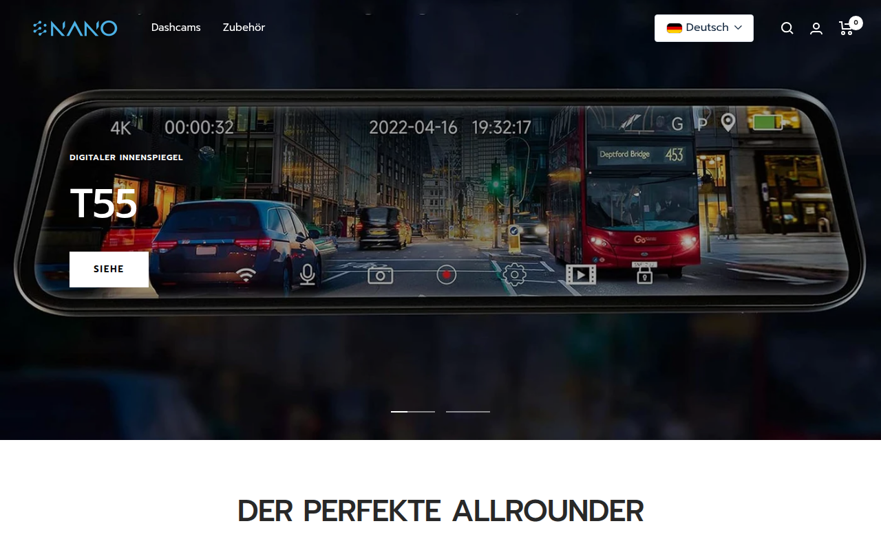 Screenshot van nanocam.eu