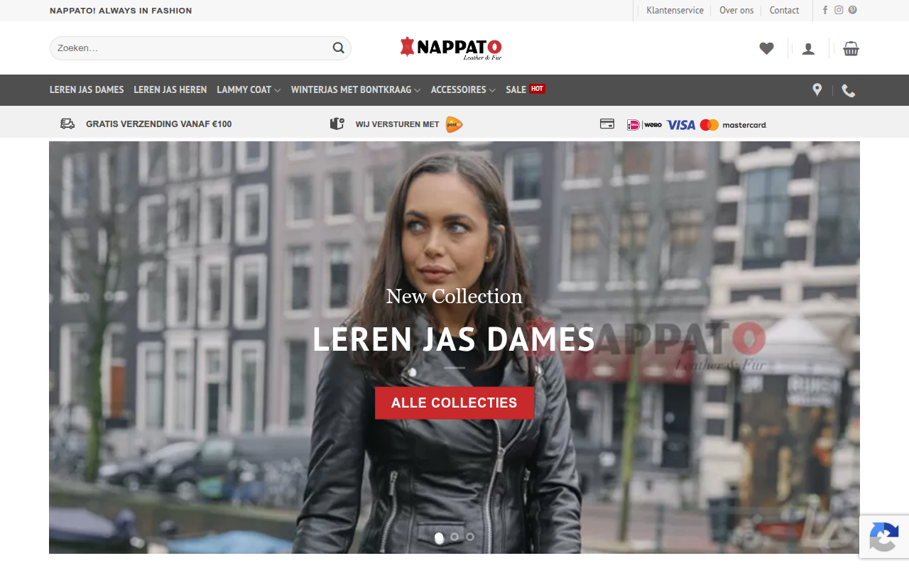 Screenshot van nappato.nl