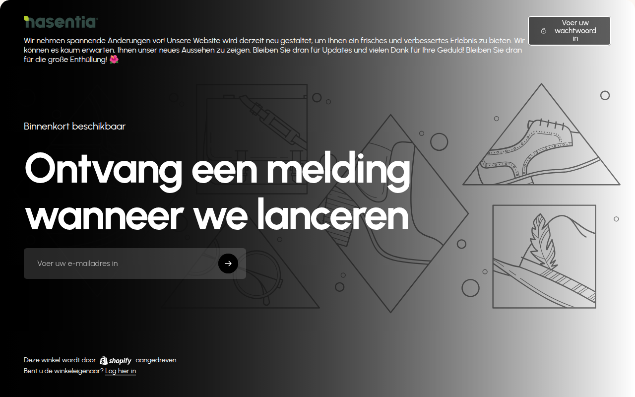 Screenshot van nasentia.nl