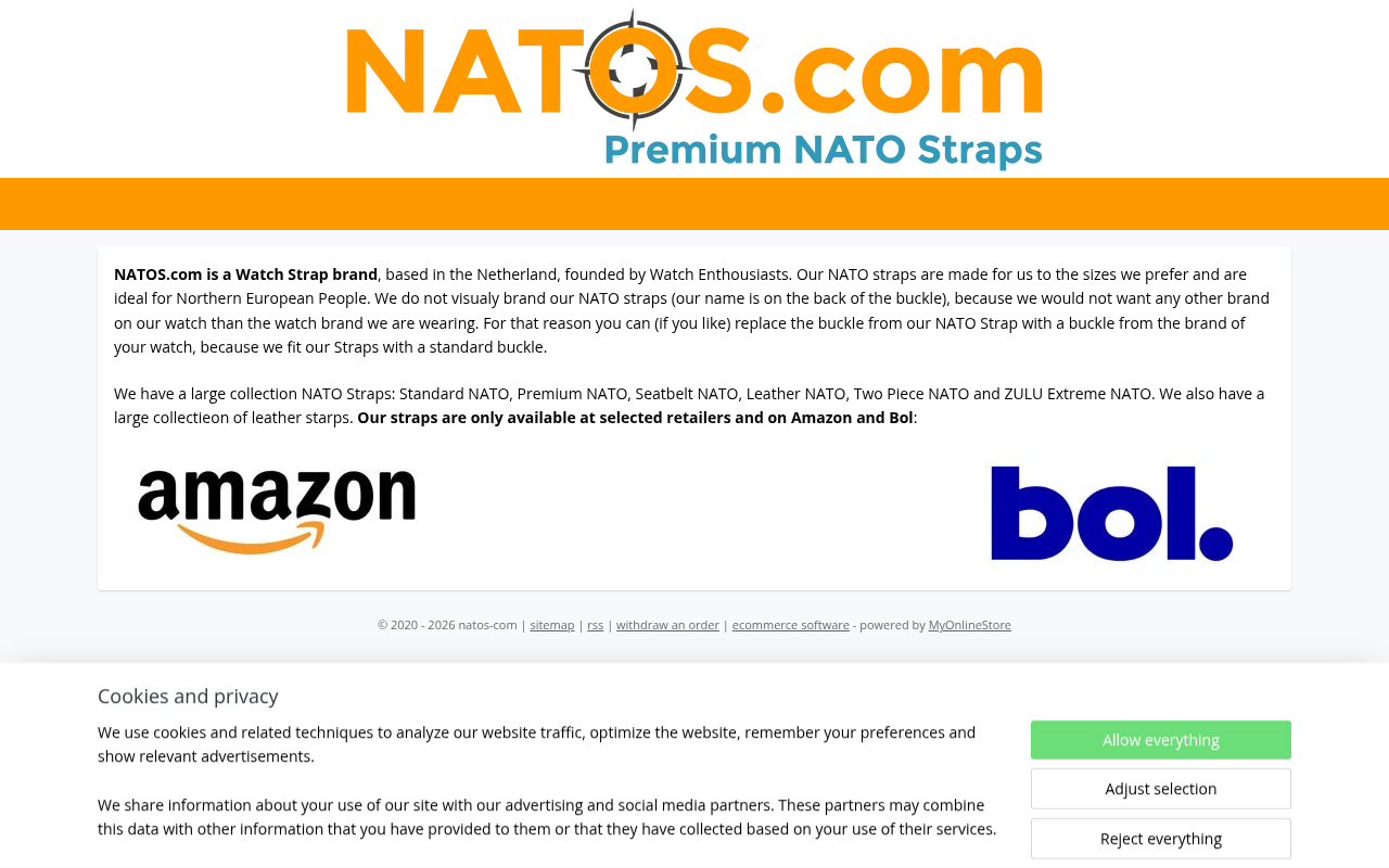 Screenshot van natos.com