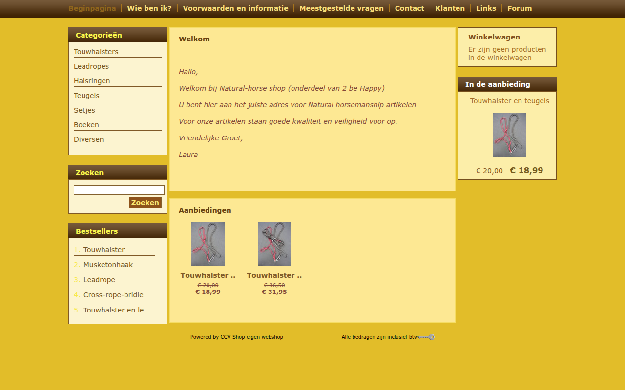 Screenshot van natural-horse.securearea.eu
