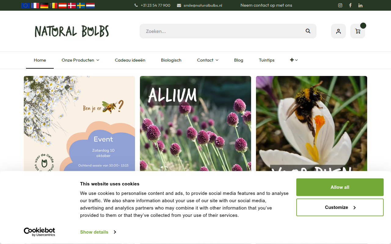 Screenshot van naturalbulbs.nl