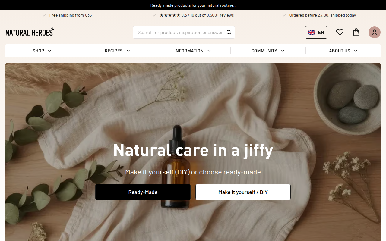 Screenshot van naturalheroes.nl