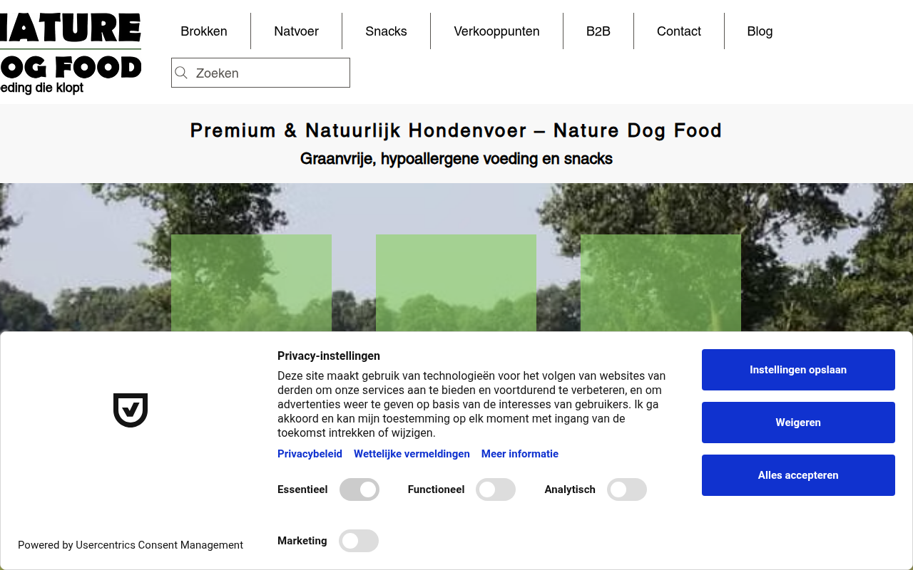 Screenshot van naturedogfood.nl