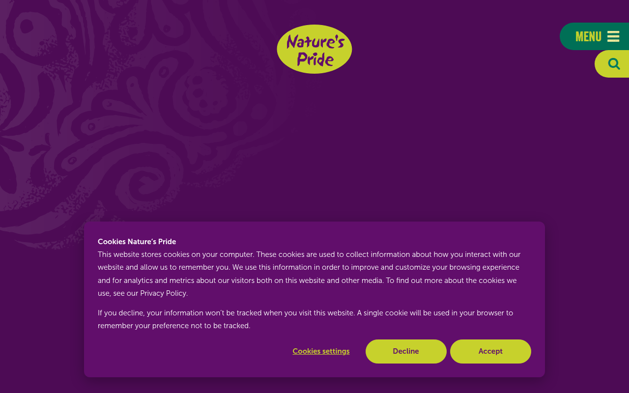 Screenshot van naturespride.eu