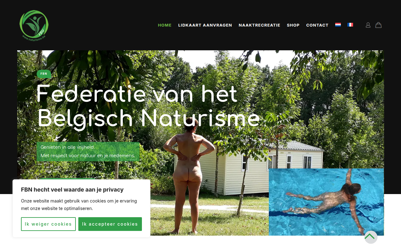 Screenshot van naturisme.be
