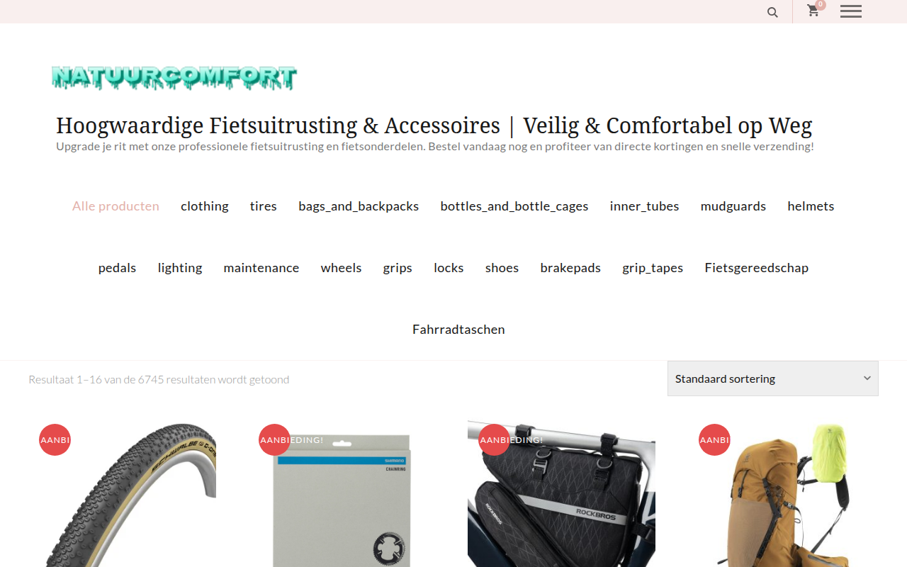 Screenshot van natuurcomfort.com