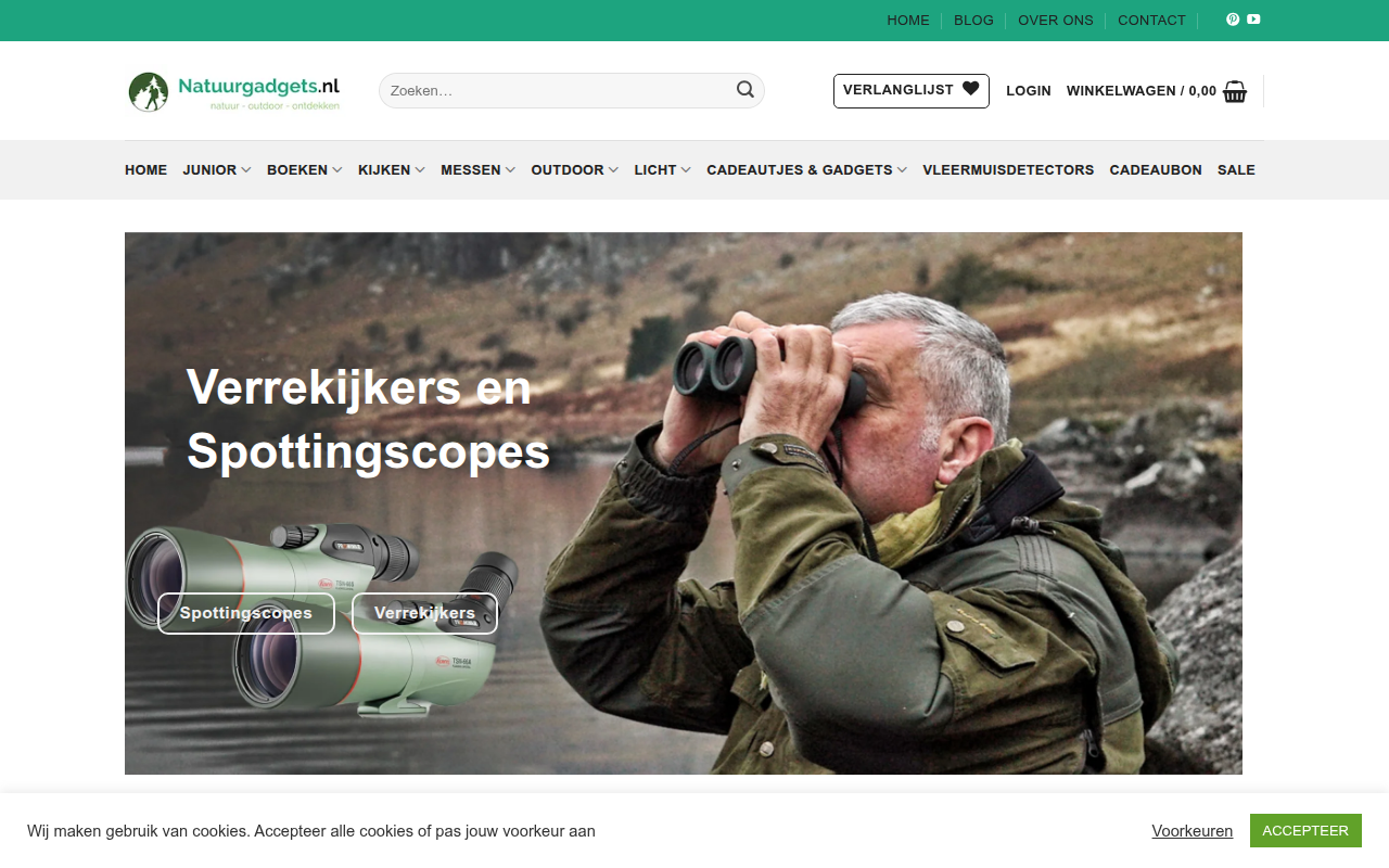 Screenshot van natuurgadgets.nl