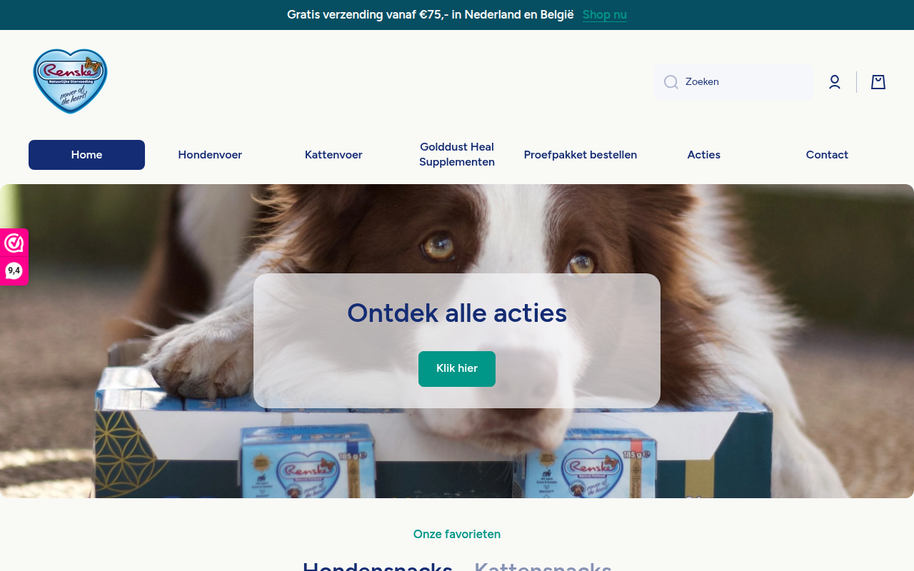 Screenshot van natuurlijkrenske.nl
