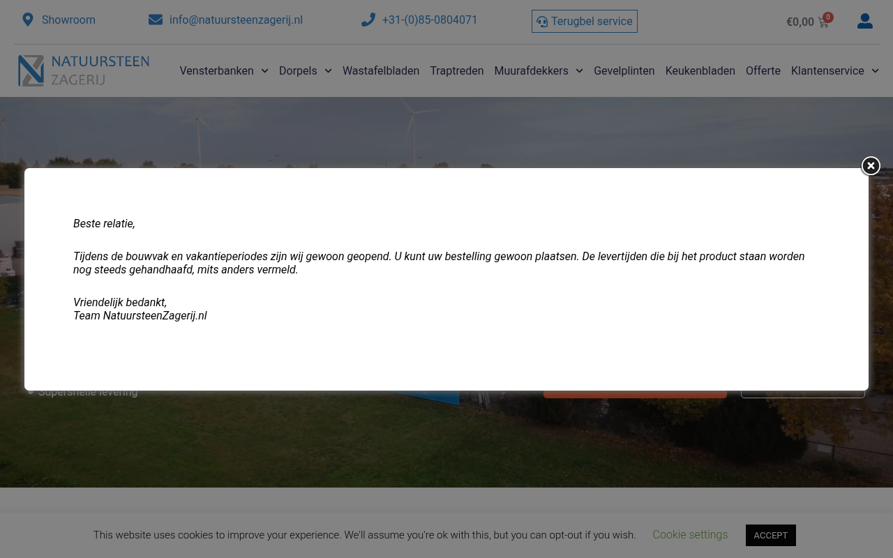Screenshot van natuursteenzagerij.nl
