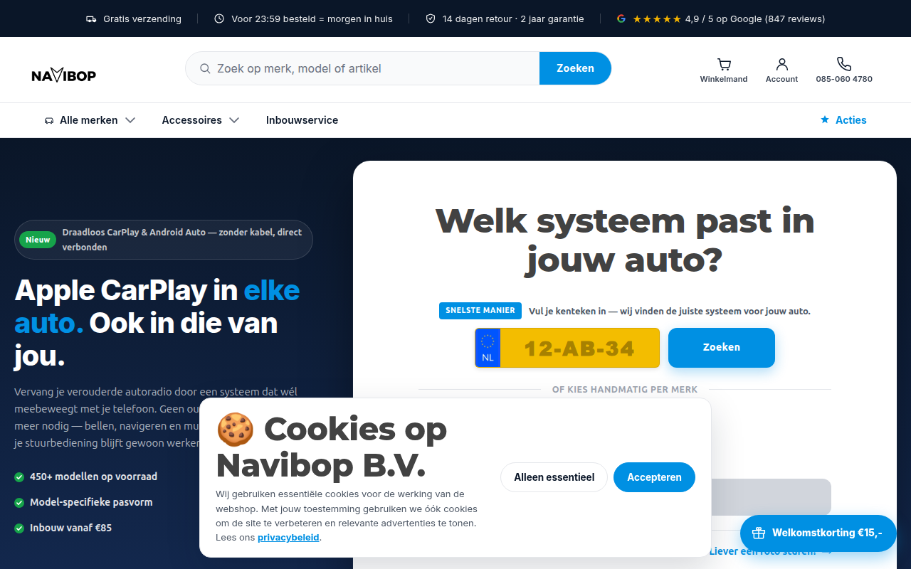 Screenshot van navibop.com