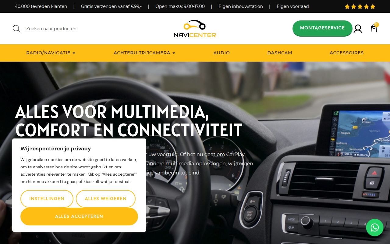 Screenshot van navicenter.nl