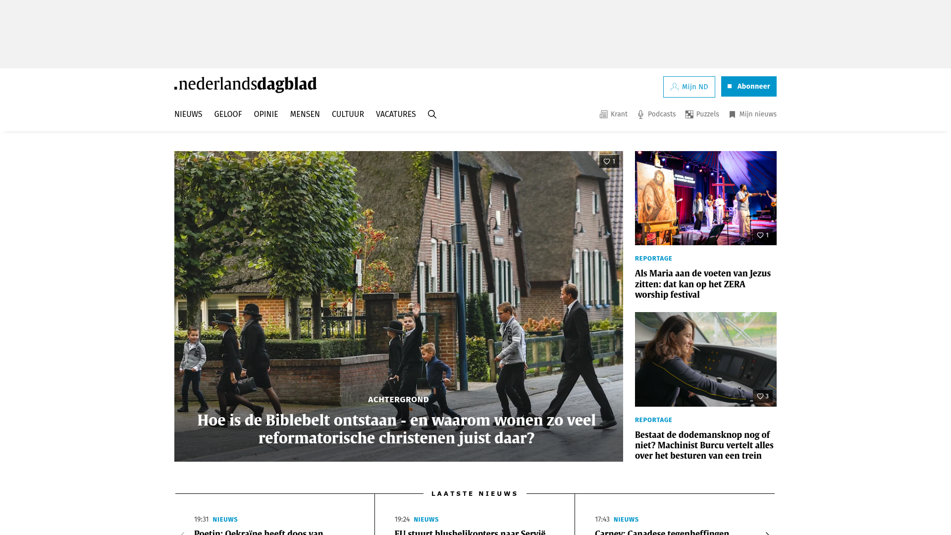 Screenshot van nd.nl