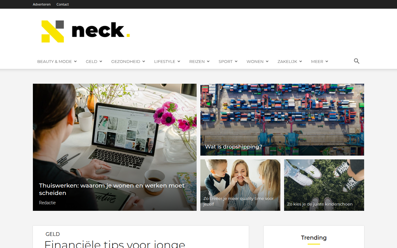 Screenshot van neck.nl