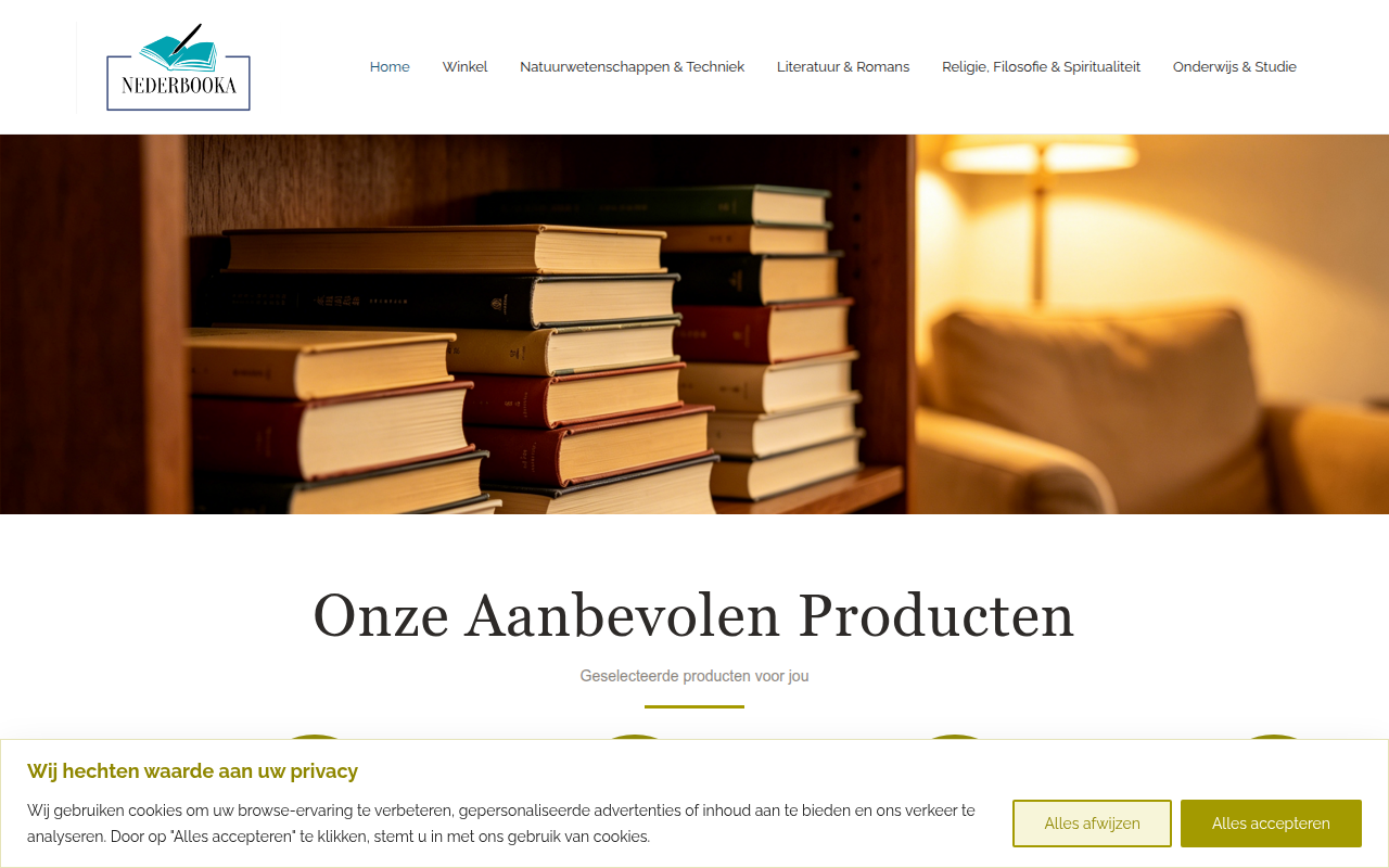 Screenshot van nederbooka.com