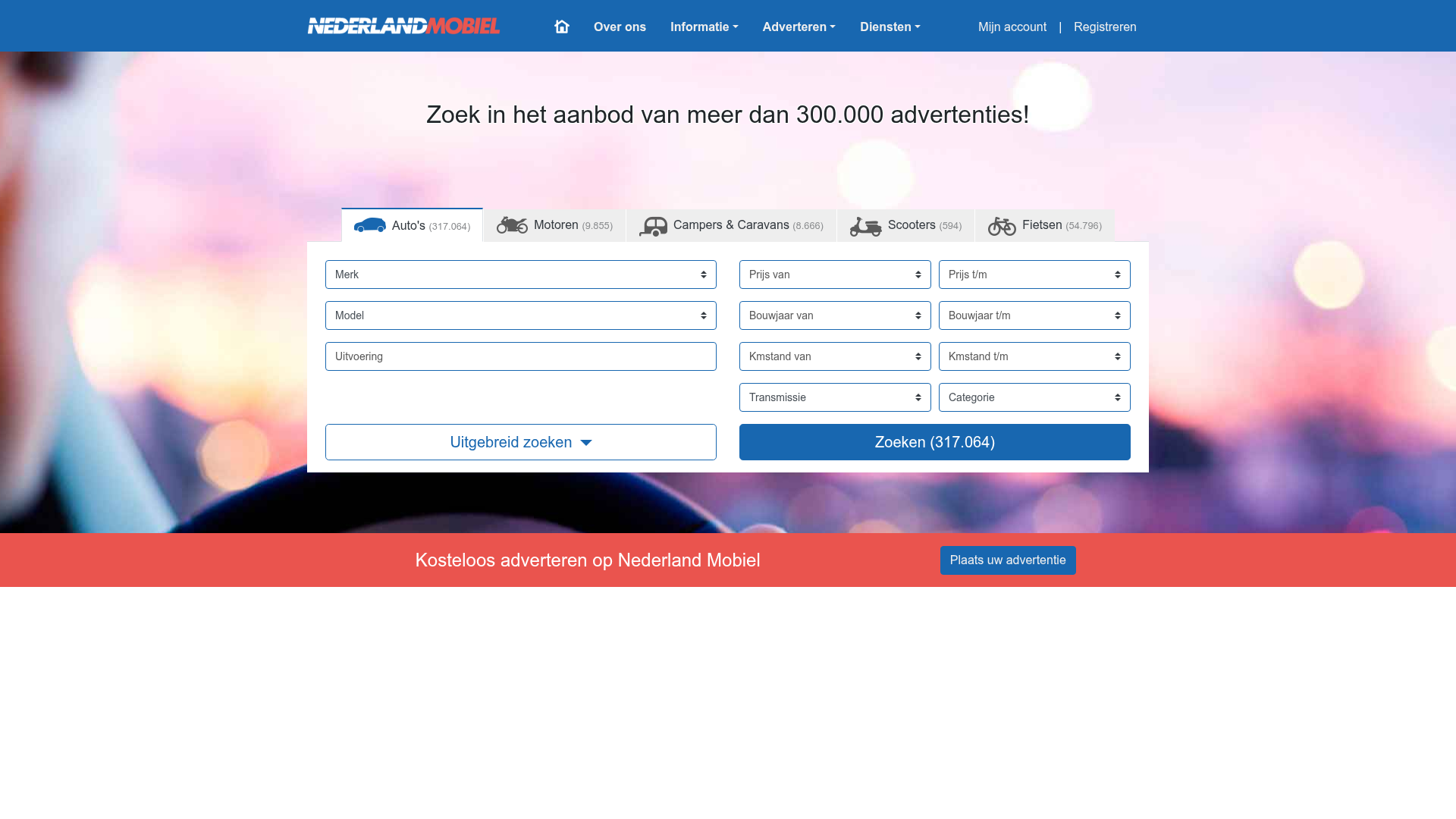 Screenshot van nederlandmobiel.nl