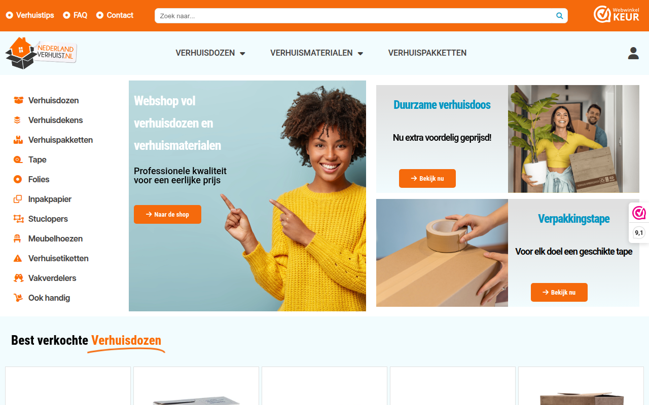 Screenshot van nederlandverhuist.nl