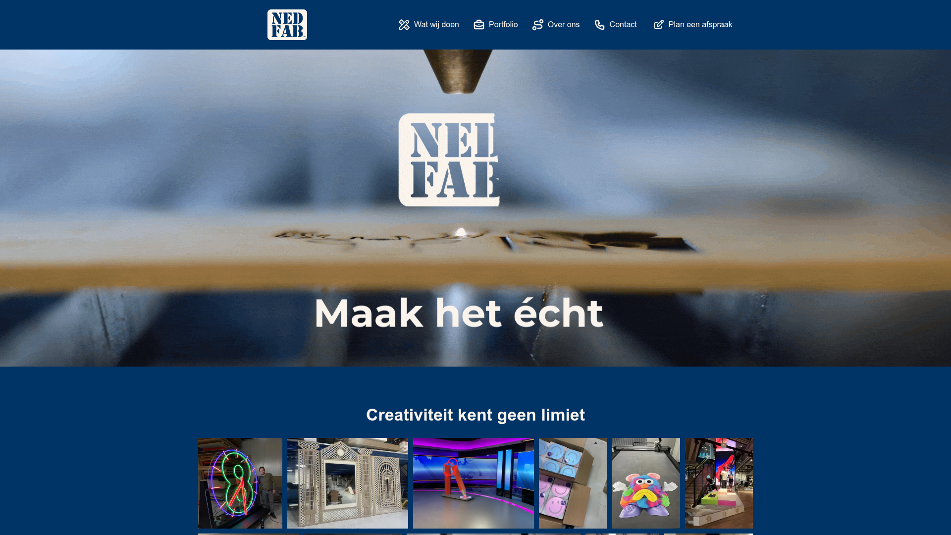 Screenshot van nedfab.nl