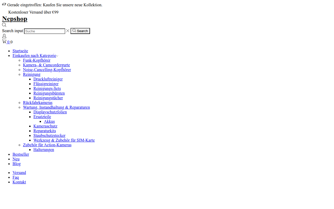 Screenshot van nepshop.de