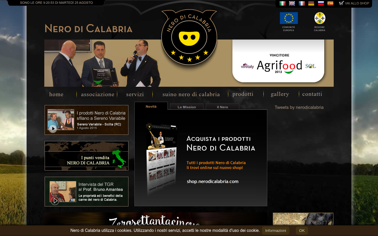 Screenshot van nerodicalabria.com
