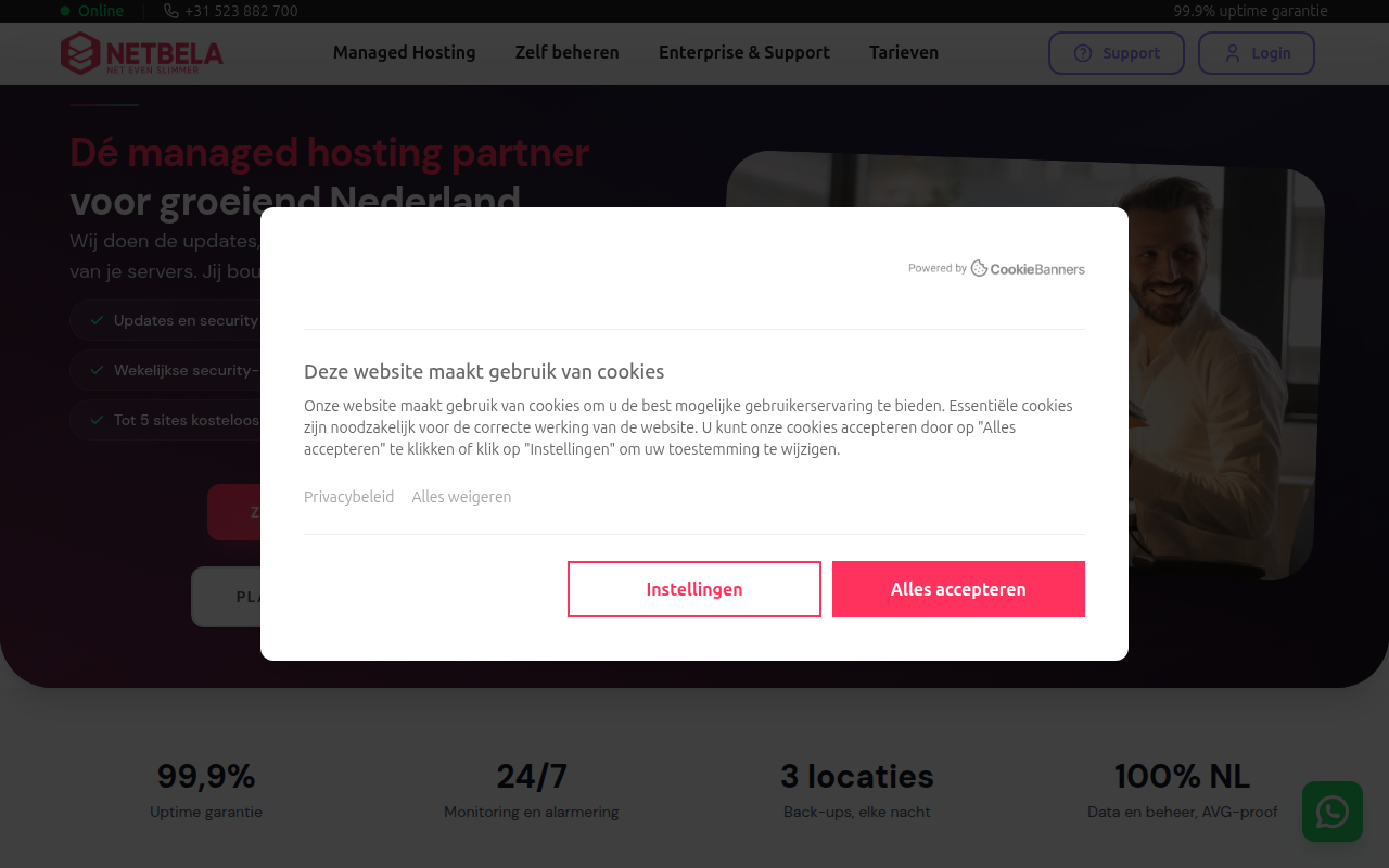 Screenshot van netbela.com
