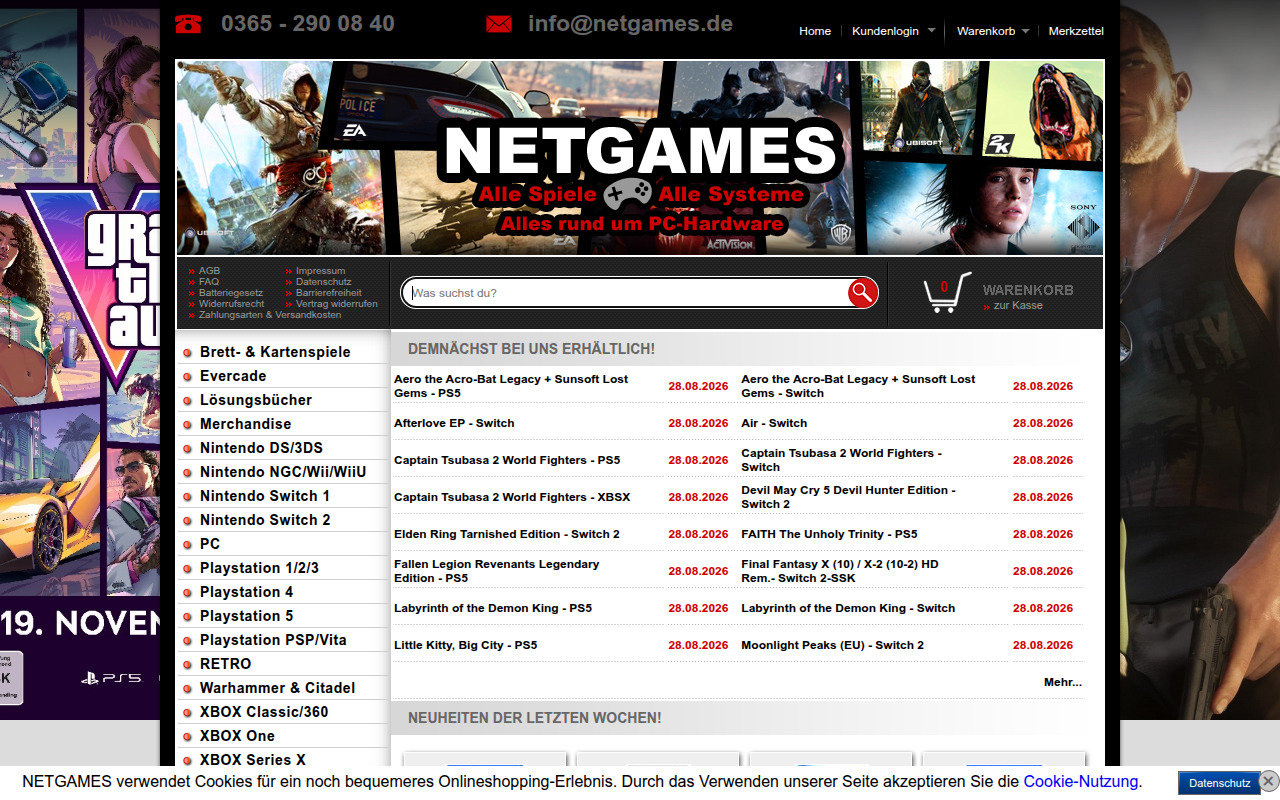 Screenshot van netgames.de