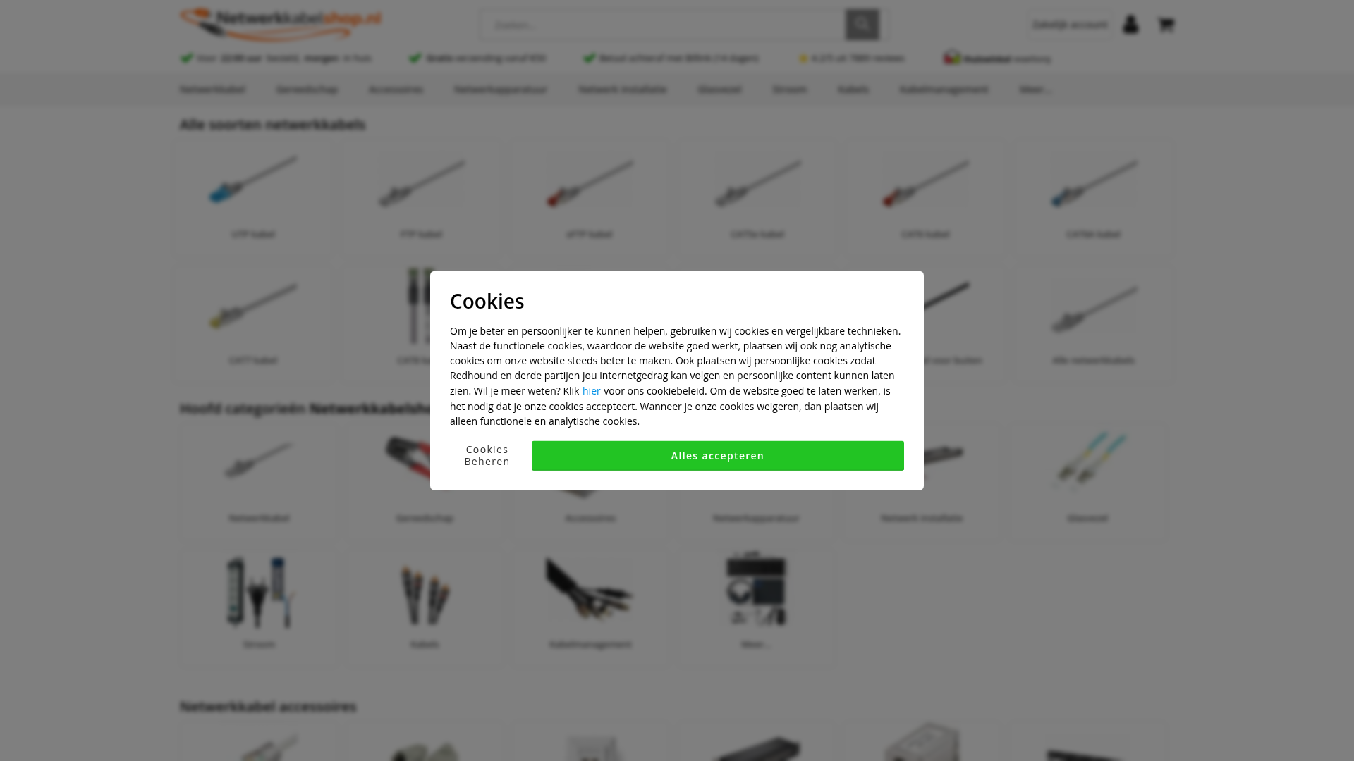 Screenshot van netwerkkabelshop.nl