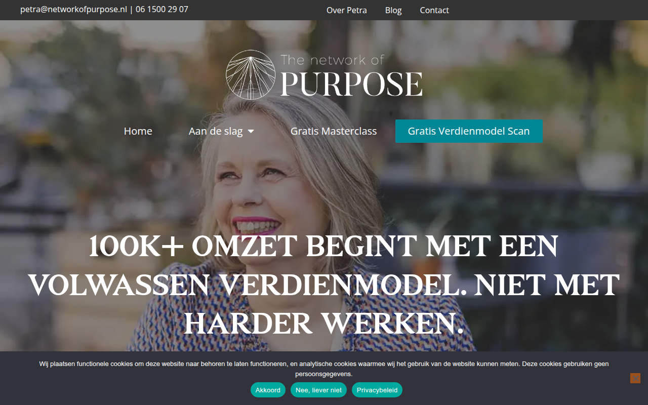 Screenshot van networkofpurpose.nl
