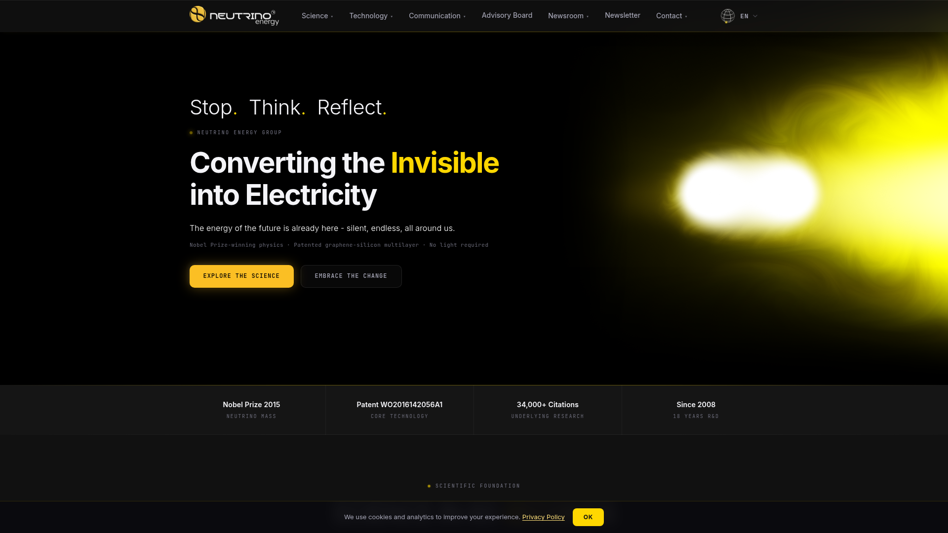 Screenshot van neutrino-energy.com
