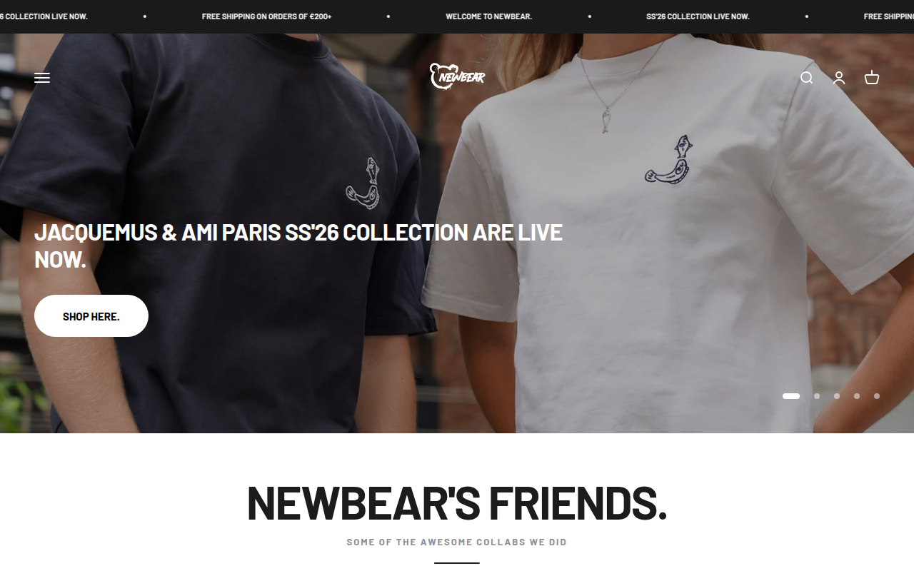Screenshot van newbear.nl