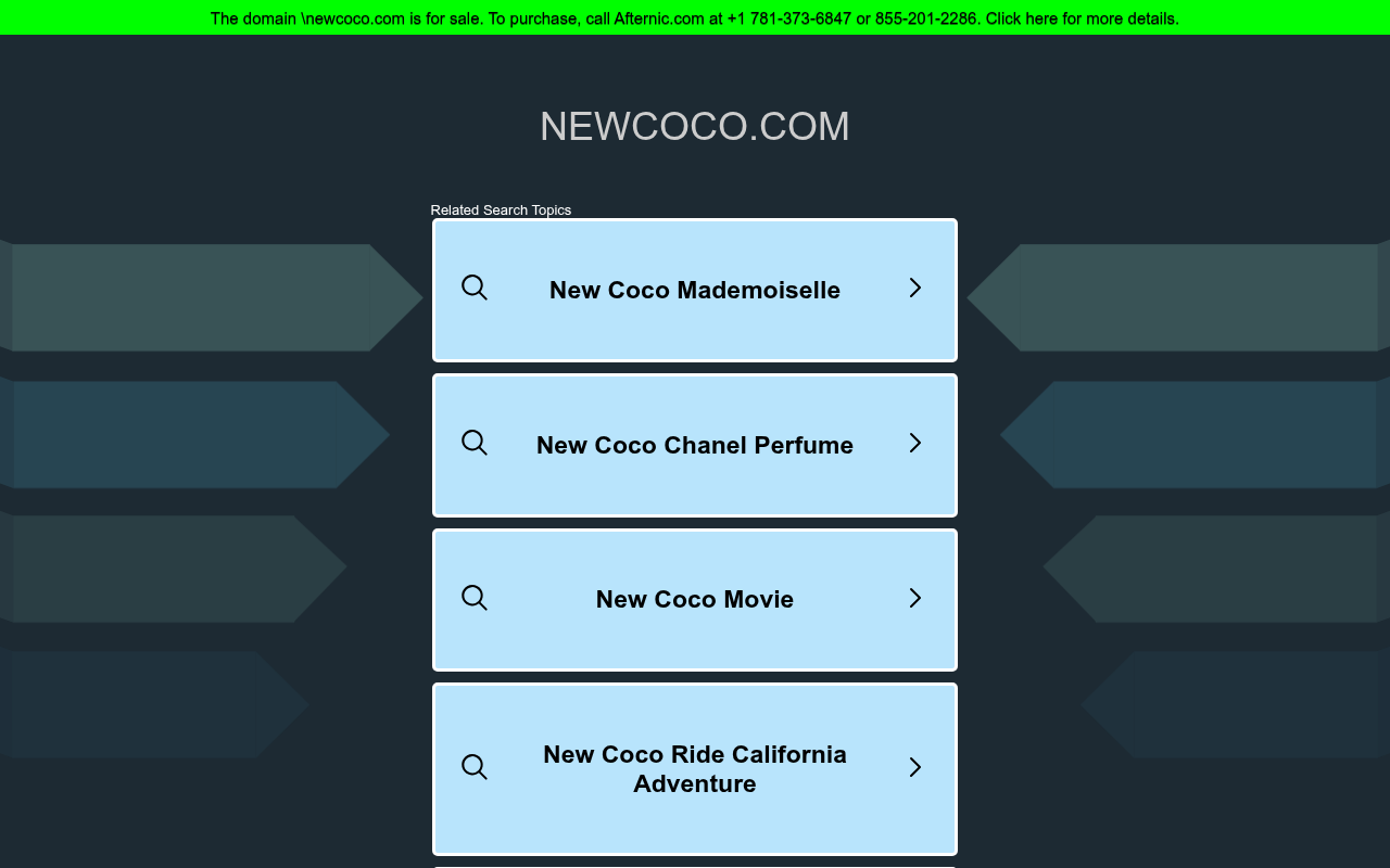 Screenshot van newcoco.com