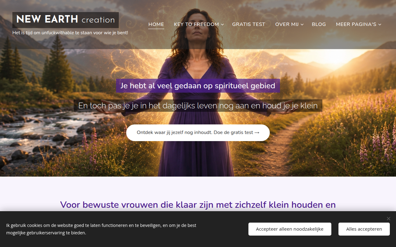 Screenshot van newearthcreation.nl