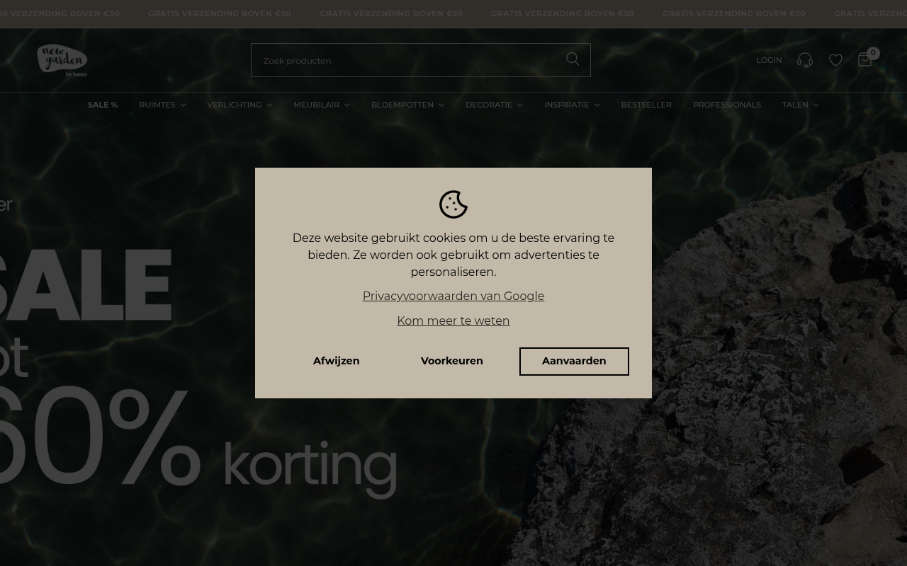 Screenshot van newgardenshopping.nl