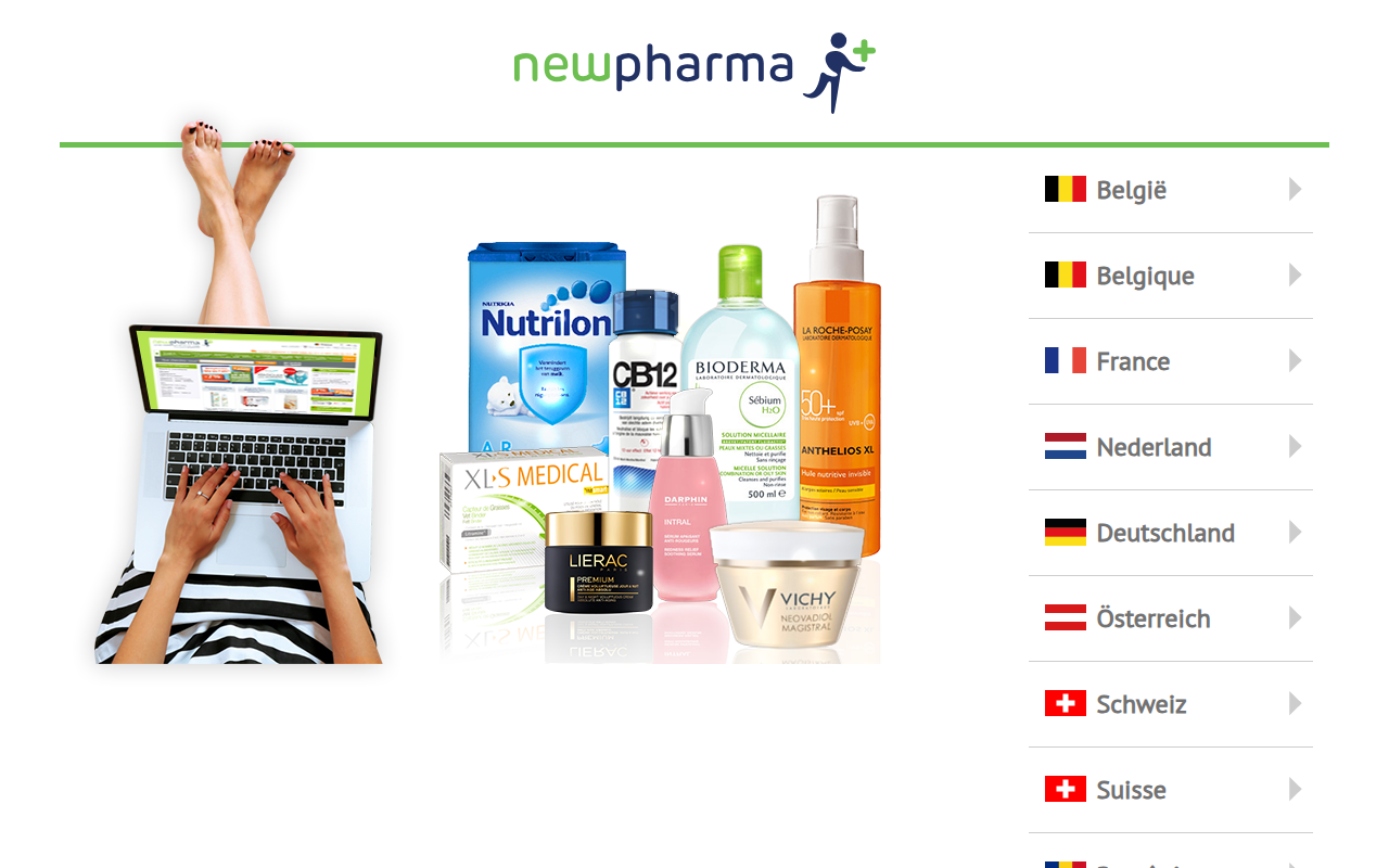 Screenshot van newpharma.eu