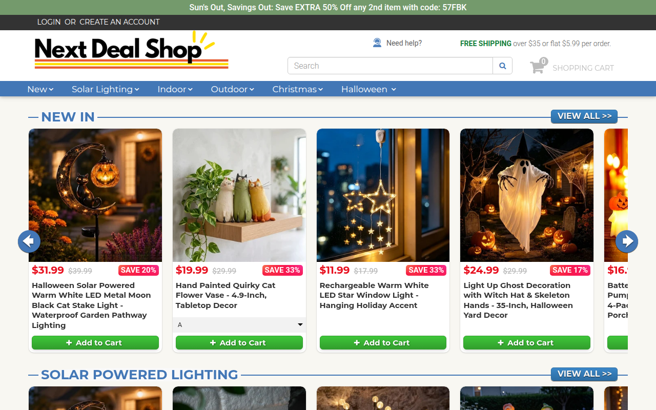 Screenshot van nextdealshop.com