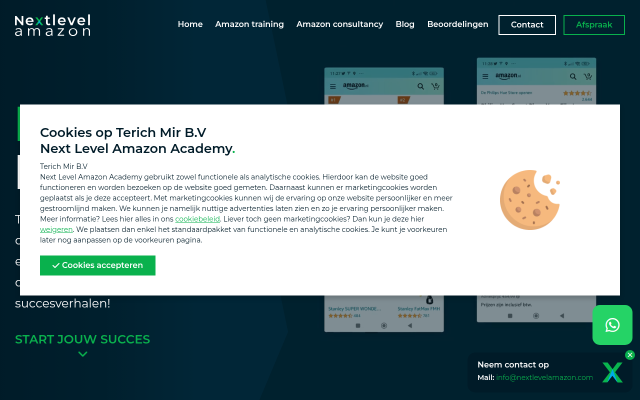 Screenshot van nextlevelamazon.com