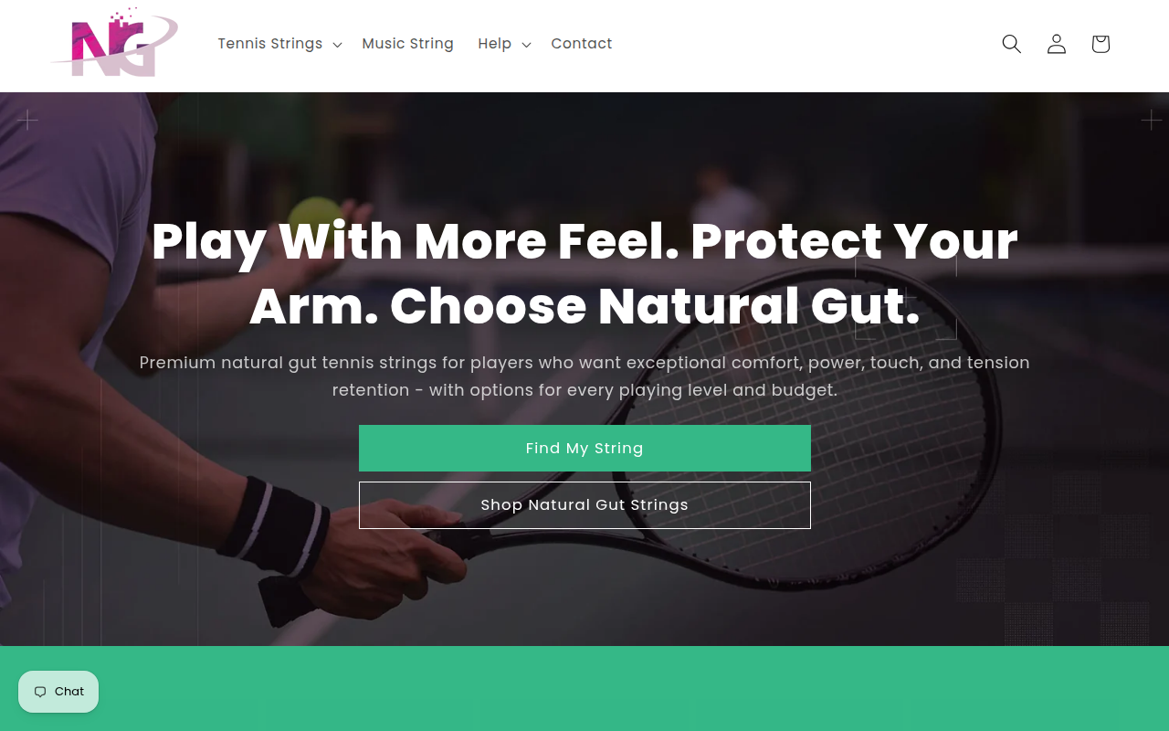 Screenshot van ngstring.com