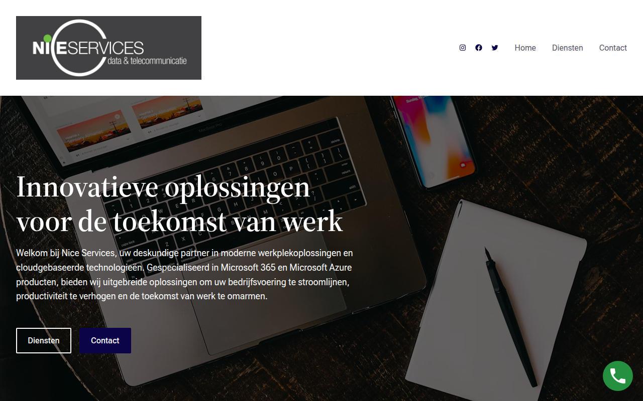 Screenshot van nice.nl