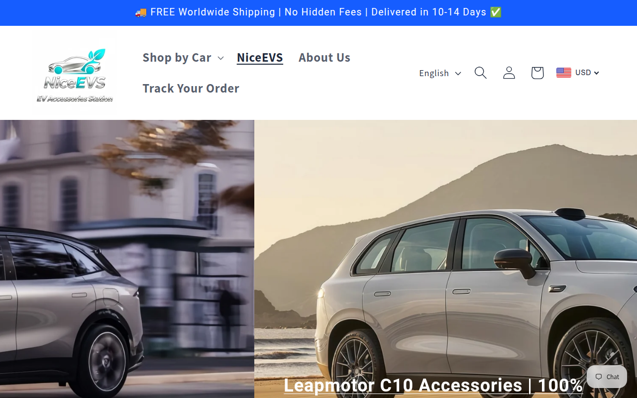 Screenshot van niceevs.com