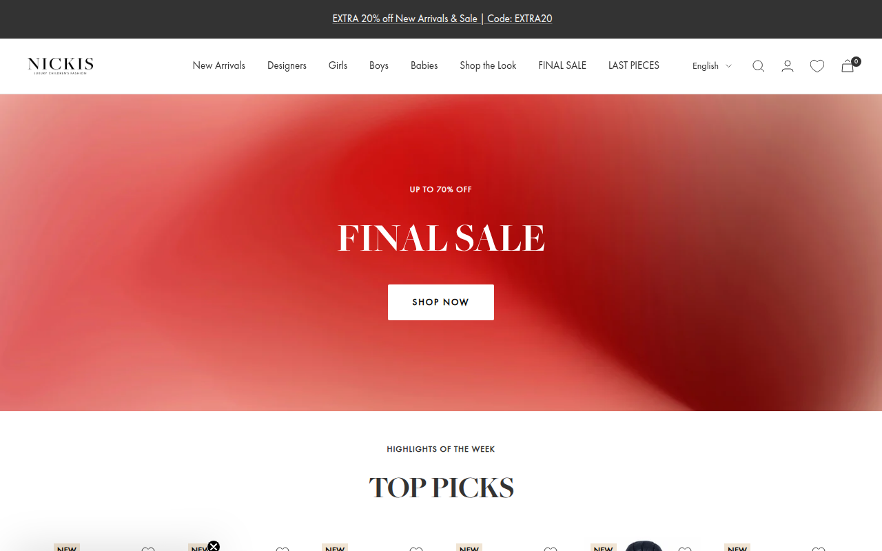 Screenshot van nickis.com