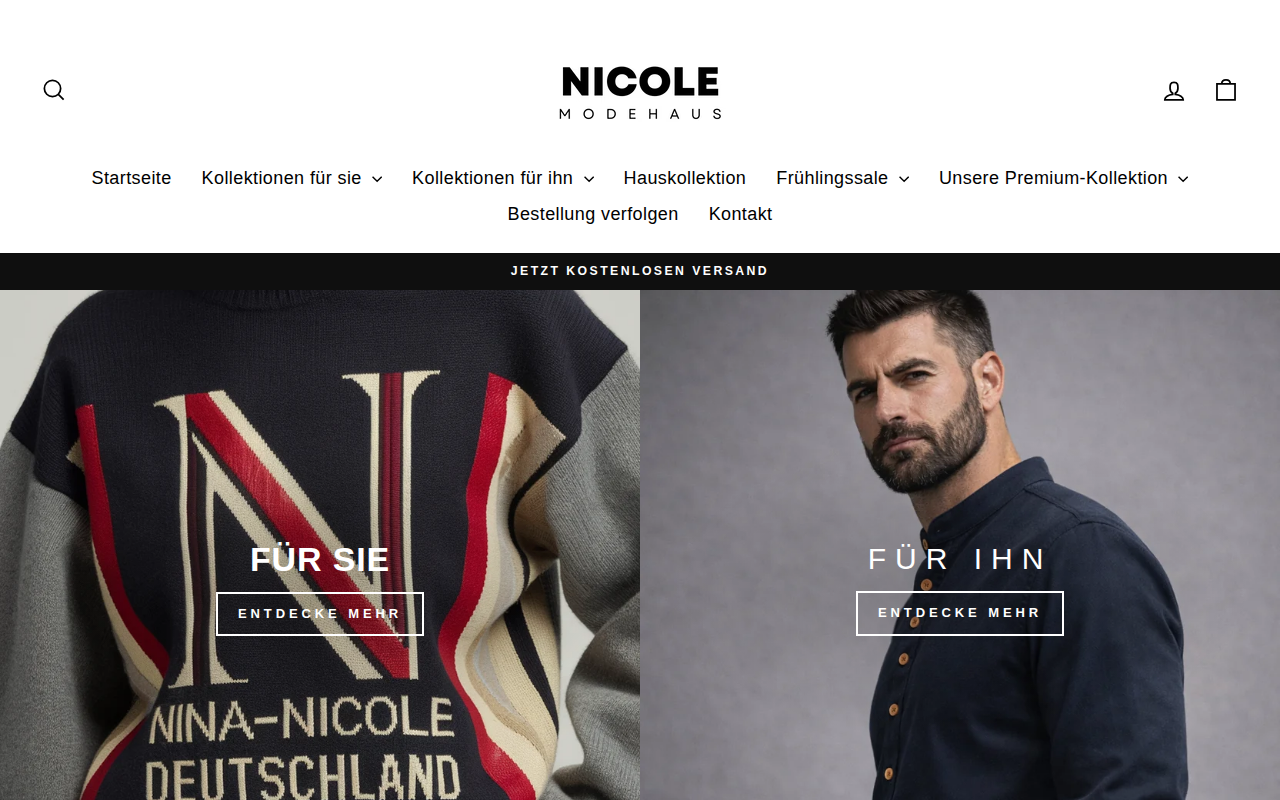 Screenshot van nicole-modehaus.de