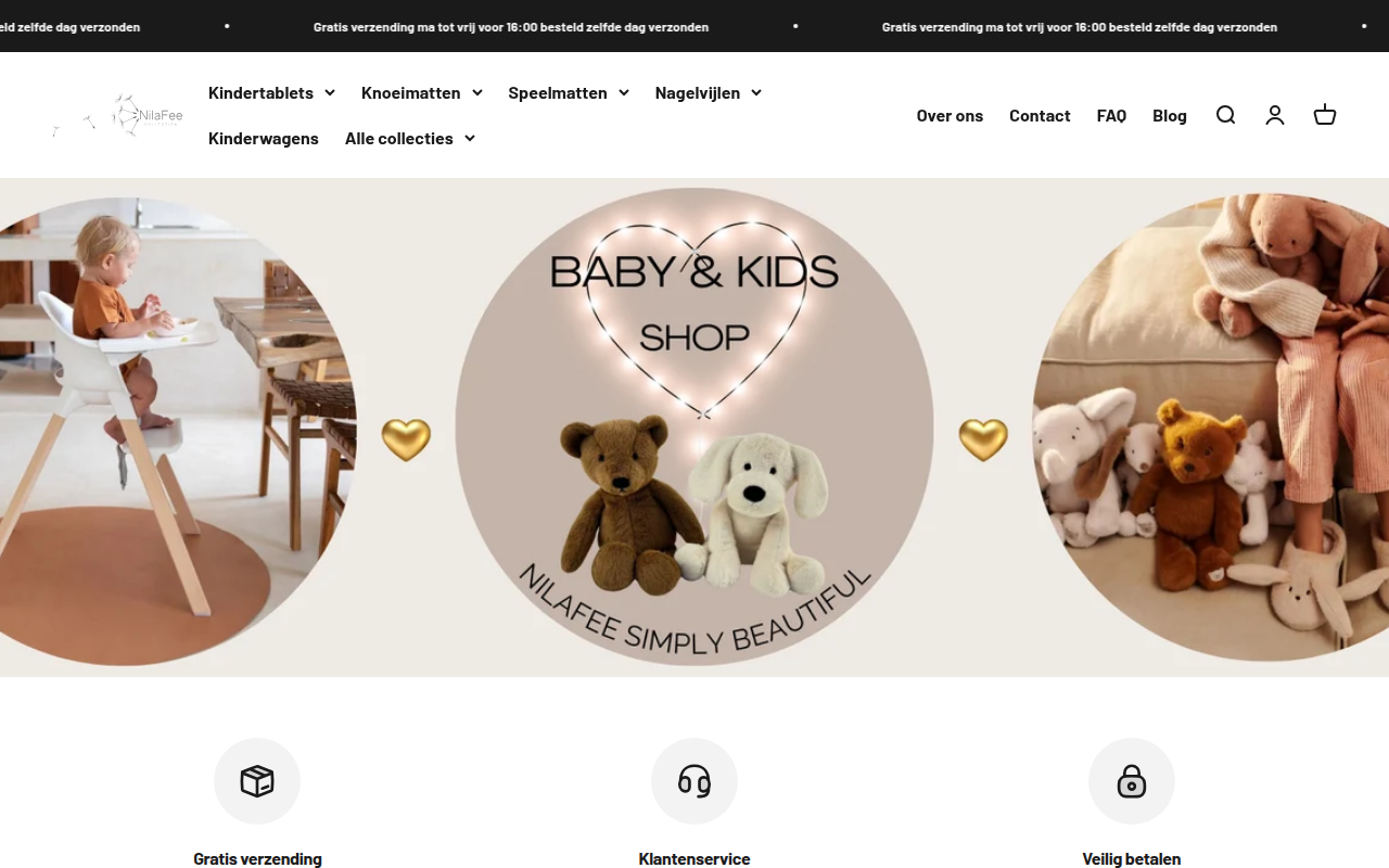 Screenshot van nilafee.com